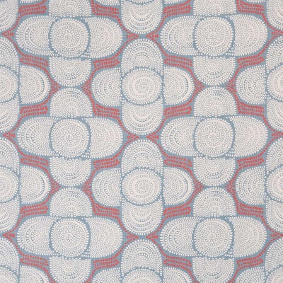 Raoul Dufy Azteque Linen in Coral